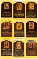 BASEBALL HALL OF FAME SIGNED POSTCARD LOT.