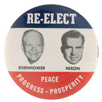 PAIR OF IKE CAMPAIGN MIRRORS INCLUDING 1956 NIXON JUGATE.