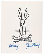 JAMES STEWART SIGNED "HARVEY" SKETCH.