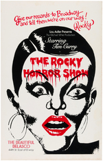 "THE ROCKY HORROR SHOW" BROADWAY WINDOW CARD.