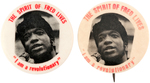 PAIR OF FRED HAMPTON "I AM A REVOLUTIONARY" MEMORIAL BUTTONS C. 1970.