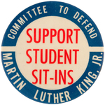 CIVIL RIGHTS BUTTON FROM "COMMITTEE TO DEFEND MARTIN LUTHER KING, JR."