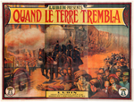 "WHEN THE GROUND TREMBLED" LARGE & IMPRESSIVE LINEN-MOUNTED MOVIE POSTER.