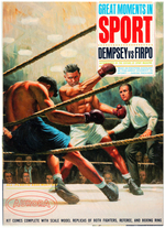 "AURORA GREAT MOMENTS IN SPORT - DEMPSEY VS FIRPO" FACTORY-SEALED BOXED MODEL KIT.