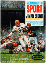 "AURORA GREAT MOMENTS IN SPORT - JIMMY BROWN" FACTORY-SEALED BOXED MODEL KIT.