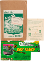 "GREEN HORNET BIKE BADGE" BURRY'S COOKIES PREMIUM LOT.