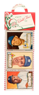 CHRISTMAS RACK PACK WITH 12 TOPPS 1952 BASEBALL CARDS.