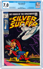 "SILVER SURFER" #4 FEBRUARY 1969 CGC 7.0 FINE/VF (SILVER SURFER VS THOR).