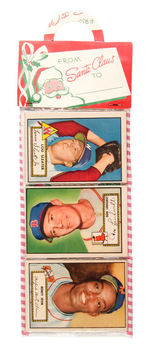 CHRISTMAS RACK PACK WITH 12 TOPPS 1952 BASEBALL CARDS.