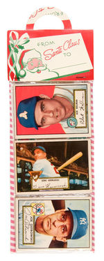 CHRISTMAS RACK PACK WITH 12 TOPPS 1952 BASEBALL CARDS.