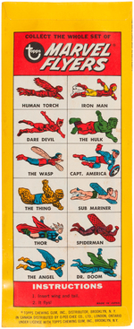 "MARVEL FLYERS" TOPPS SUPERHERO GLIDERS WITH DISPLAY BOX.