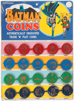 "BATMAN COINS & PIN-UPS" SETS.