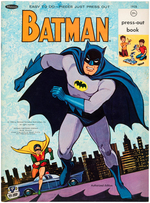 "BATMAN" WHITMAN COLORING/PUNCH-OUT BOOK LOT.