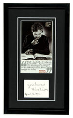 HELEN KELLER AUTOGRAPH DISPLAY.