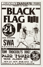 THREE BLACK FLAG CONCERT POSTERS FROM EUGENE, OREGON SHOWS.