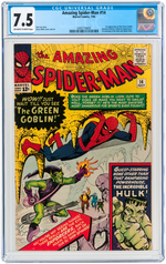 "AMAZING SPIDER-MAN" #14 JULY 1964 CGC 7.5 VF- (FIRST GREEN GOBLIN).