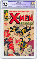 "THE X-MEN" #1 SEPTEMBER 1963 CGC RESTORED 3.5 SLIGHT/MOD. (C-2) VG- (FIRST X-MEN & MAGNETO).