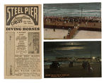 ATLANTIC CITY "STEEL PIER" HERALD AND POSTCARDS.