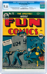 "MORE FUN COMICS" #72 OCTOBER 1941 CGC 9.6 NM+.