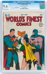 "WORLD'S FINEST COMICS" #22 MAY-JUNE 1946 CGC 9.6 NM+.