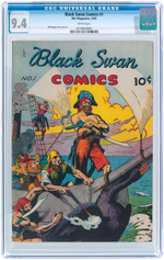 "BLACK SWAN COMICS" #1 1945 CGC 9.4 NM.