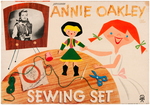 GAIL DAVIS "ANNIE OAKLEY SEWING SET" & SCHOOL BAG.