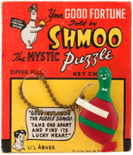 "SHMOO MYSTIC PUZZLE" KEYCHAINS STORE DISPLAY & CARDED EXAMPLE.