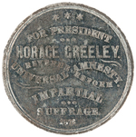 THREE GREELEY TOKENS INCLUDING HG-1872-6.