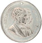 "H. SEYMOUR F. P. BLAIR" HIGH RELIEF JUGATE TOKEN DeWITT 1868-1.