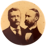 ROOSEVELT/FAIRBANKS REAL PHOTO JUGATE BUTTON BY "TRENTON BUTTON CO."