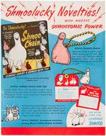 "SHMOO SHMOOTOMIC POWER" BOXED MAGNETIC FIGURE SETS & PROMOTIONAL SALES SHEET.