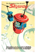 DISNEYLAND TOMORROWLAND SKYWAY POSTER.