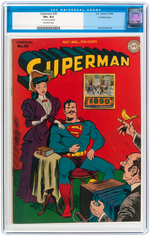 "SUPERMAN" #35 JULY-AUGUST 1945 CGC 8.5 VF+ CROWLEY COPY.