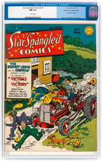 "STAR SPANGLED COMICS" #25 OCTOBER 1943 CGC 9.4 NM MILE HIGH PEDIGREE.