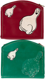 "THE SHMOO" COIN PURSE PAIR & PROMOTIONAL FLYER.