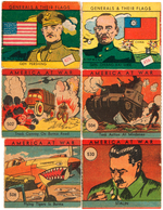 "GENERALS & THEIR FLAGS" AND "AMERICA AT WAR" STRIP CARD SETS.