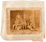 1884 BELLAIRE GLOBES BASEBALL TEAM PHOTO FEATURING NEGRO LEAGUE LEGEND SOL WHITE.
