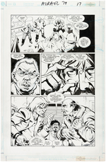 AZRAEL DC COMICS ORIGINAL ART PAGE LOT OF FIVE.