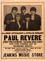 PAUL REVERE AND THE RAIDERS BAND-SIGNED CONCERT POSTER.