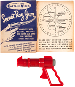 "CAPTAIN VIDEO SECRET RAY GUN" PREMIUM & RADIO SCILLOGRAPH SET, RARE BADGE.