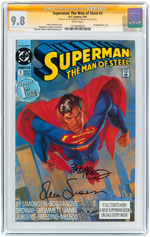 "SUPERMAN: THE MAN OF STEEL" #1 JULY 1991 CGC 9.8 NM/MINT SIGNATURE SERIES.