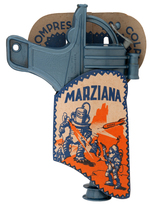 RARE ITALIAN "MARTIAN" SPACE PISTOL SQUIRT GUN & HOLSTER.