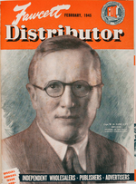 "FAWCETT DISTRIBUTOR" INDUSTRY TRADE PUBLICATION BOUND 1945 VOLUME.