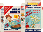 NABISCO WHEAT & RICE HONEYS FILE COPY CEREAL BOX FLAT TRIO.