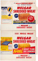 "WELGAR SHREDDED WHEATS" ENGLISH CEREAL BOX FLATS LOT.