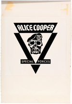 ALICE COOPER "SPECIAL FORCES" LOT WITH SIGNED POSTER.