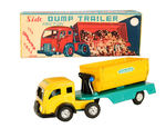 "SIDE DUMP TRAILER" BOXED FRICTION TOY.