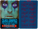 ALICE COOPER "FROM THE INSIDE" PROMOTIONAL CALENDAR CARD PRODUCTION ART & SHEET MUSIC/SONG FOLIO.