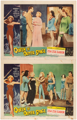 ZSA ZSA GABOR "QUEEN OF OUTER SPACE" LOBBY CARD PAIR.