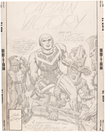 JACK KIRBY "CAPTAIN VICTORY AND THE GALACTIC RANGERS" PRELIMINARY COVER ORIGINAL ART.